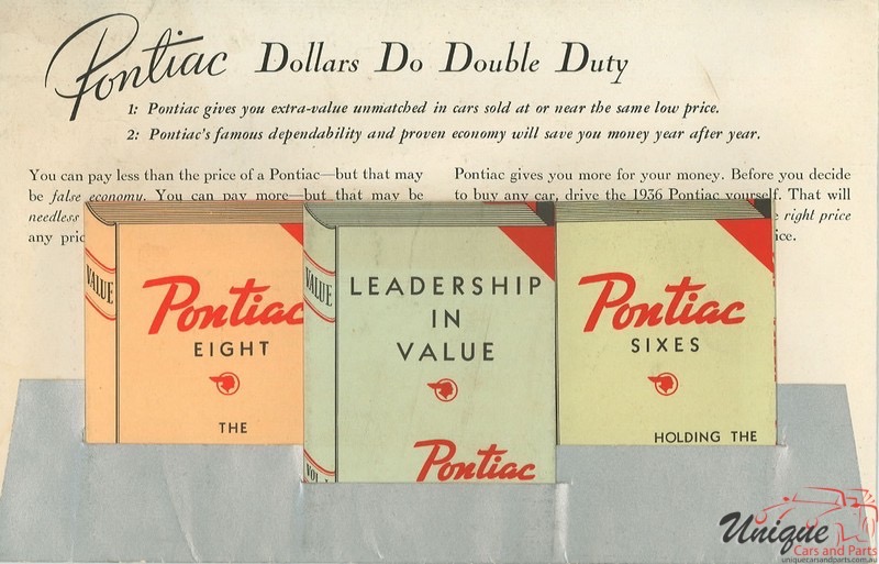 1936 Pontiac Value Brochure Page 6